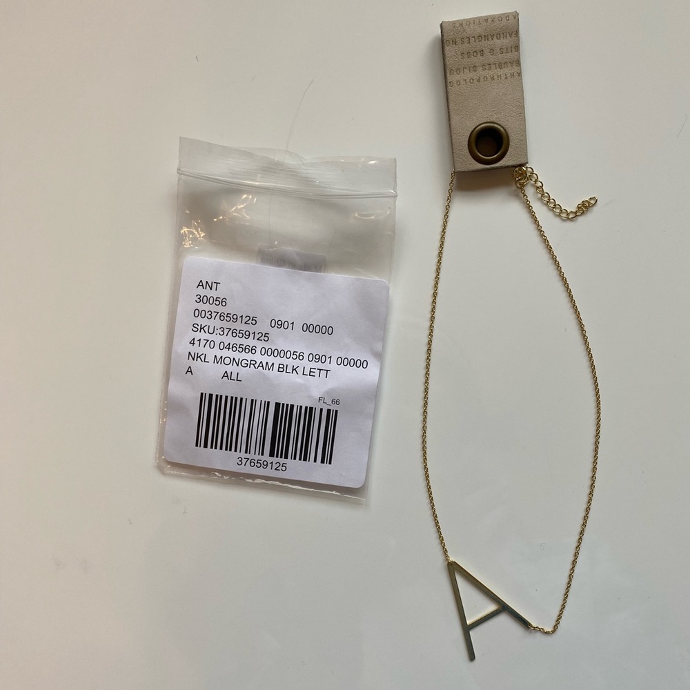 Brand new Anthropologie monogram “A” necklace.